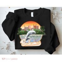 Bahamas With A Playing Dolphin And Hotels Sweatshirt thumb 2