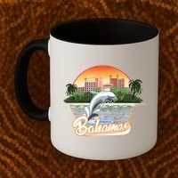 Bahamas With A Playing Dolphin And Hotels Coffee Mug thumb 2