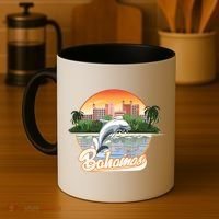 Bahamas With A Playing Dolphin And Hotels Coffee Mug thumb 4