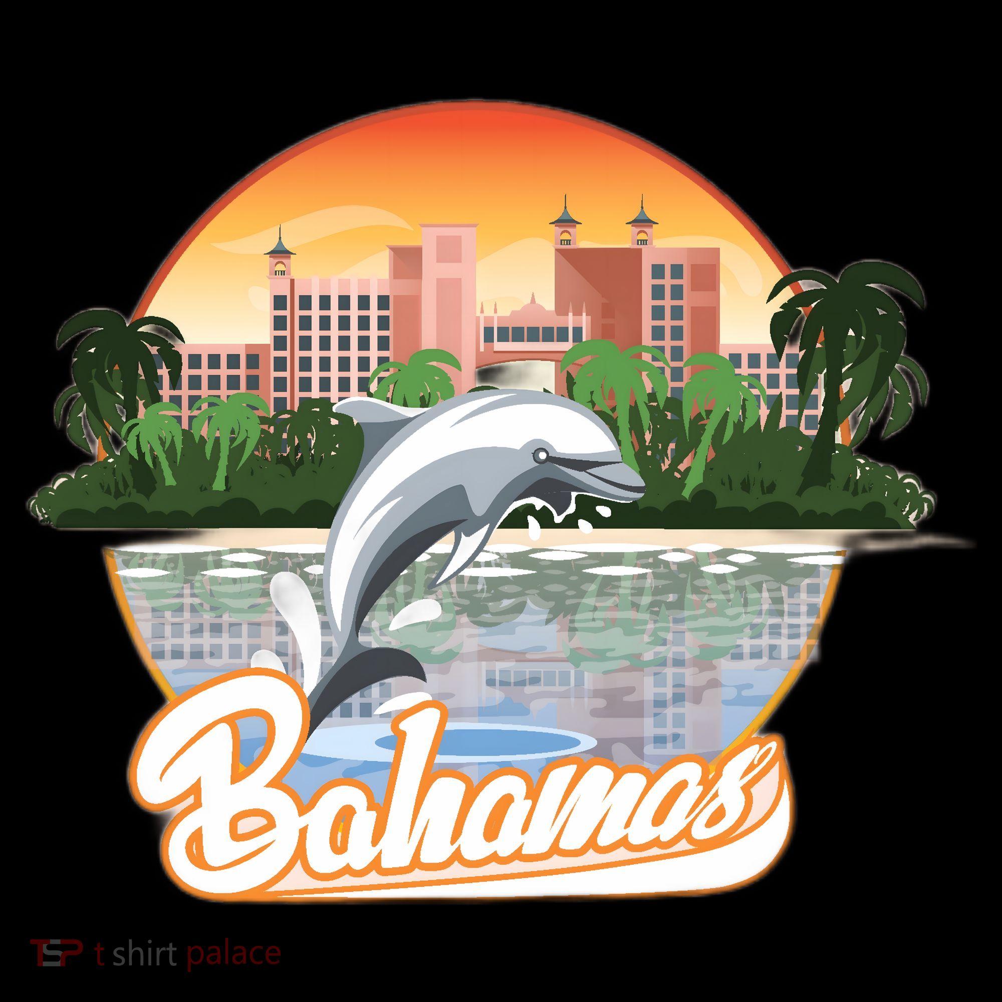 Bahamas With A Playing Dolphin And Hotels Coffee Mug