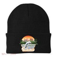 Bahamas With A Playing Dolphin And Hotels Beanie thumb 0