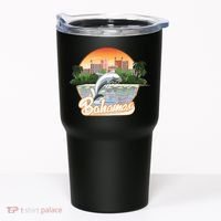 Bahamas With A Playing Dolphin And Hotels Tumbler thumb 0