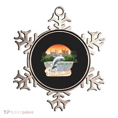 Bahamas With A Playing Dolphin And Hotels Ornament
