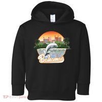 Bahamas With A Playing Dolphin And Hotels Toddler Hoodie thumb 0
