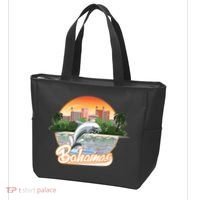 Bahamas With A Playing Dolphin And Hotels Tote Bag thumb 3