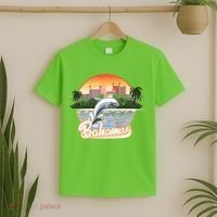 Bahamas With A Playing Dolphin And Hotels T-Shirt thumb 2