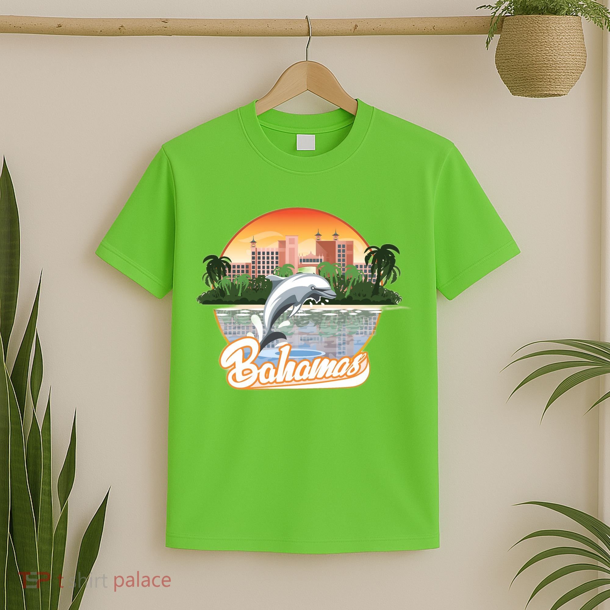 Bahamas With A Playing Dolphin And Hotels T-Shirt