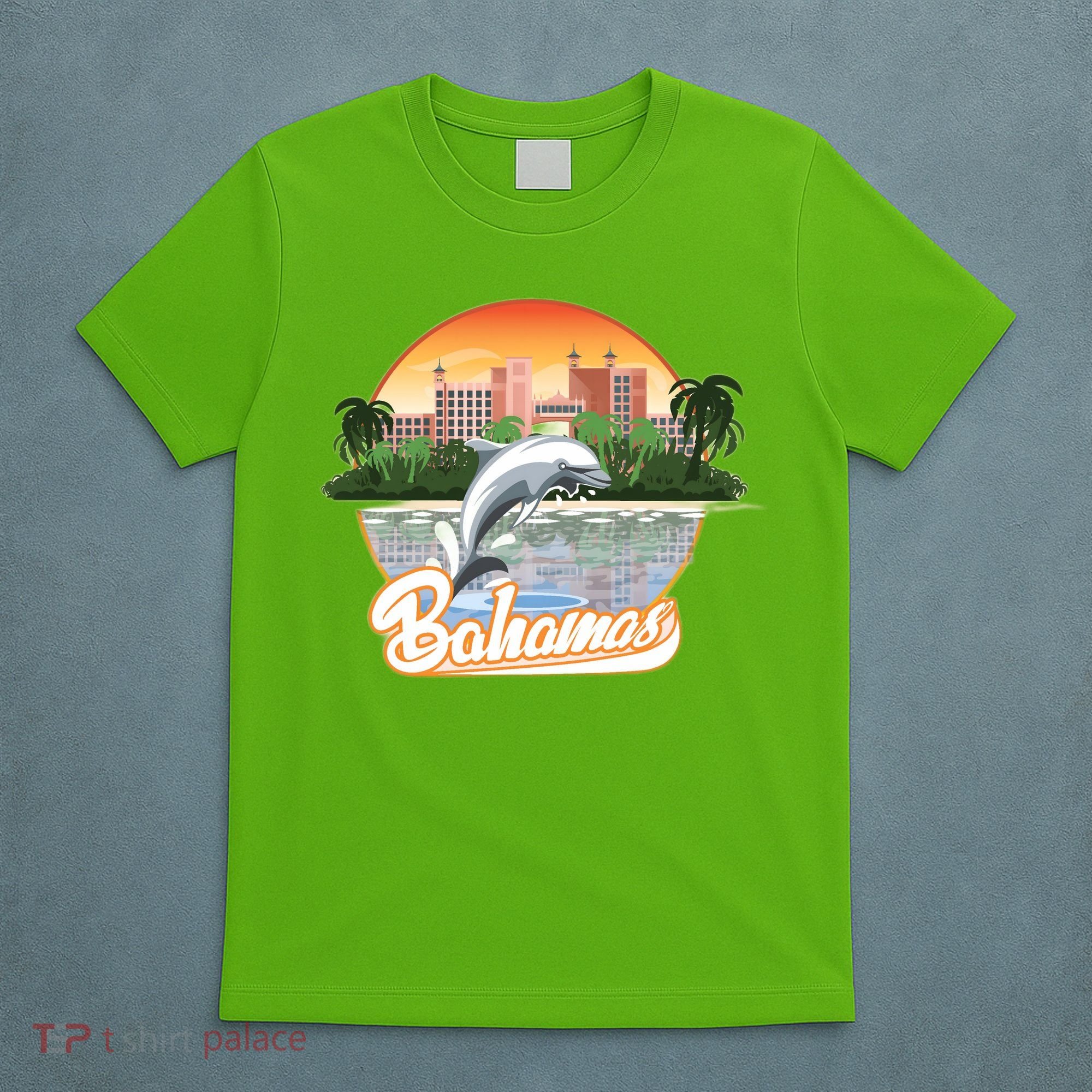 Bahamas With A Playing Dolphin And Hotels T-Shirt