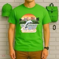Bahamas With A Playing Dolphin And Hotels T-Shirt thumb 6