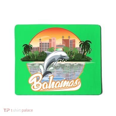 Bahamas With A Playing Dolphin And Hotels Mousepad