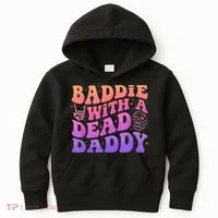 Baddie With A Dead Daddy  Kids Hoodie thumb 0