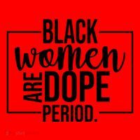 Black Women Are Dope Period Santa Hat thumb 1