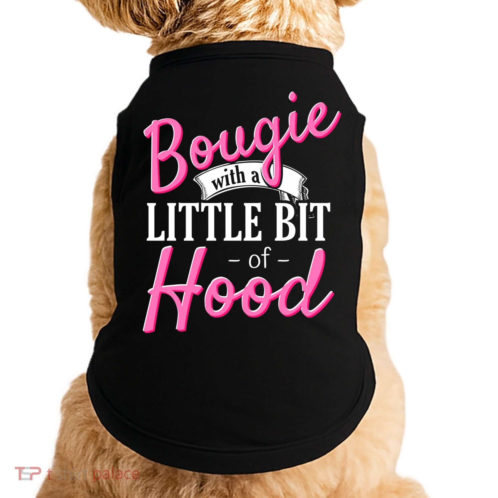 Bougie With A Little Bit Of Hood Funny Black Magic Gift Doggie Tank