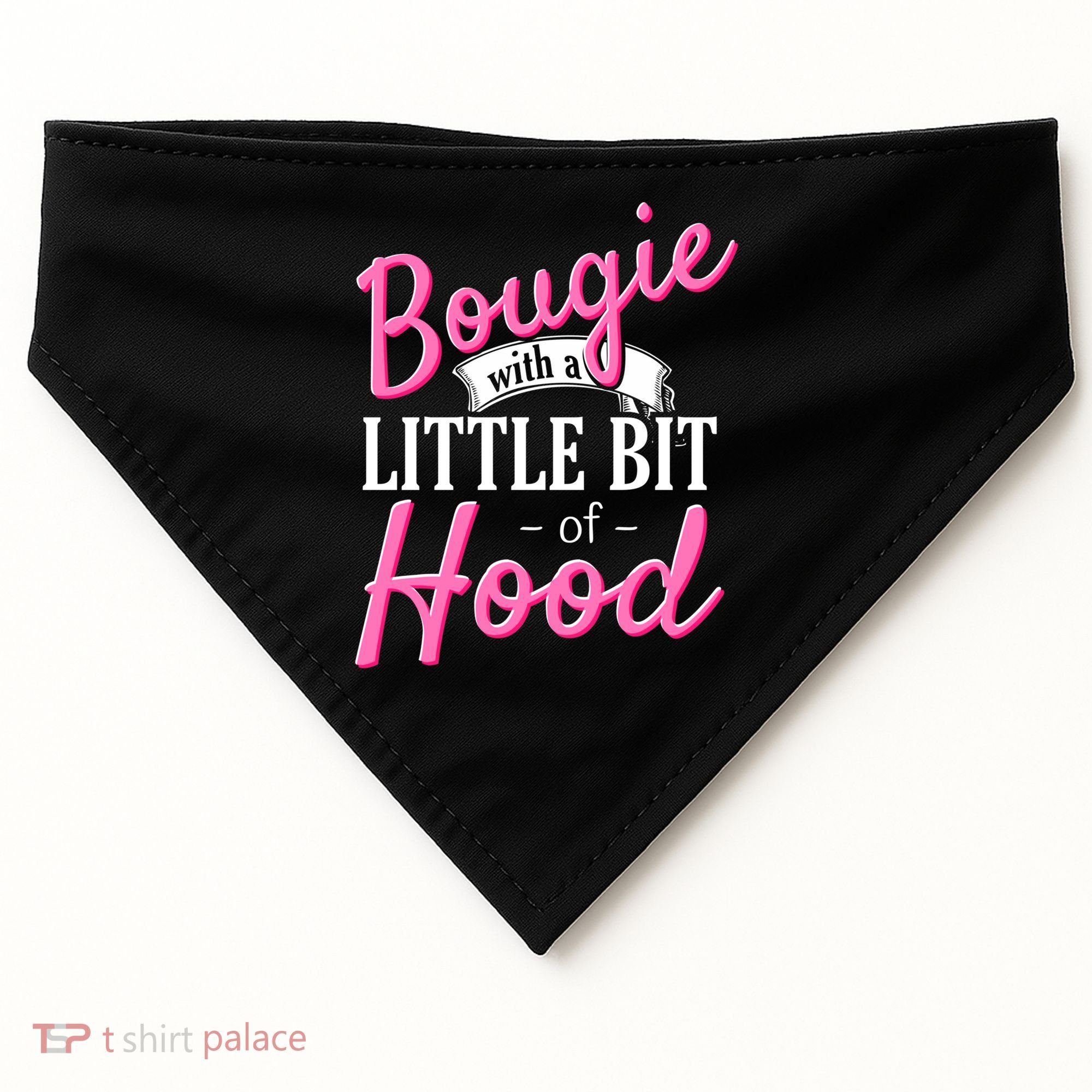 Bougie With A Little Bit Of Hood Funny Black Magic Gift USA-Made Doggie Bandana