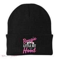Bougie With A Little Bit Of Hood Funny Black Magic Gift Beanie thumb 0