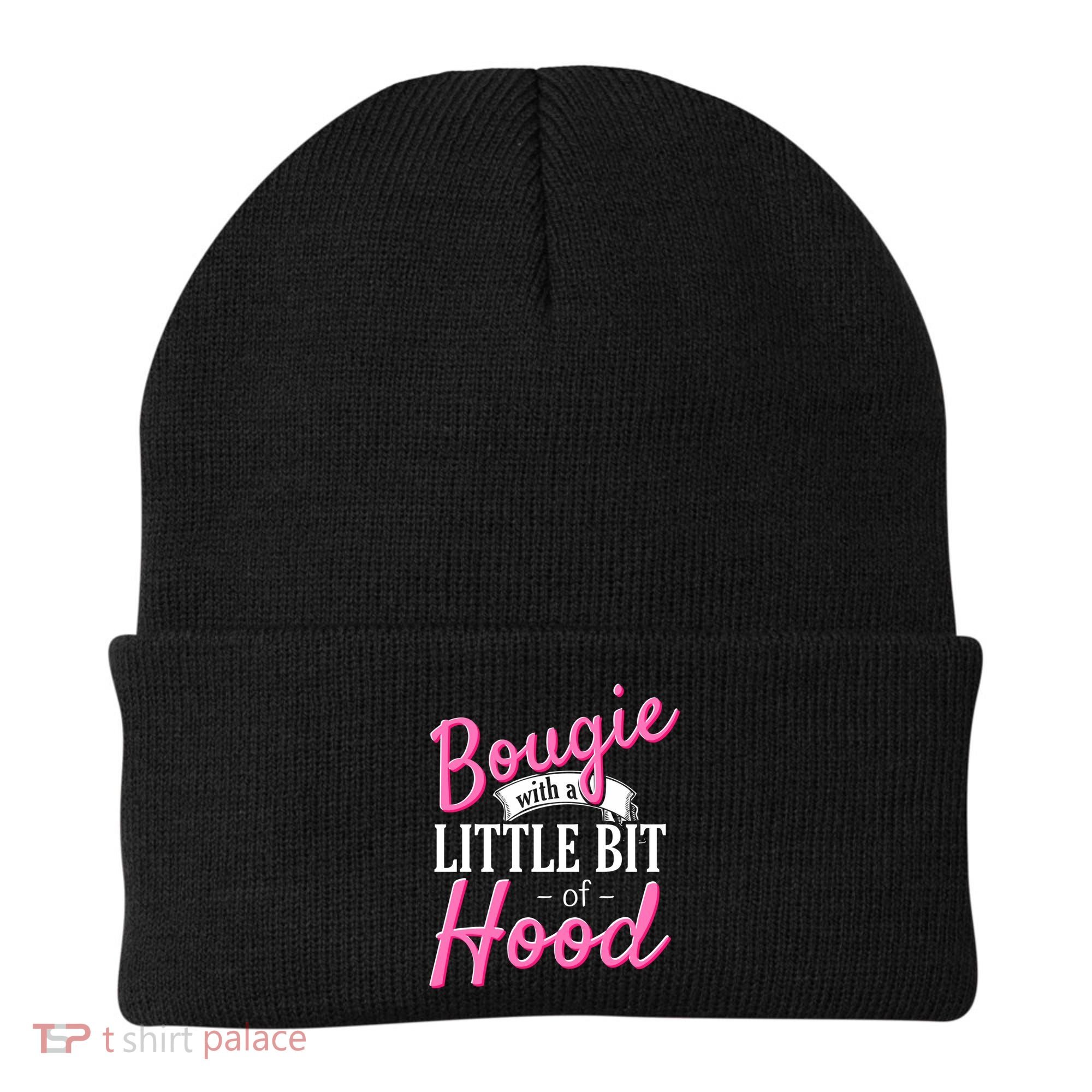 Bougie With A Little Bit Of Hood Funny Black Magic Gift Beanie