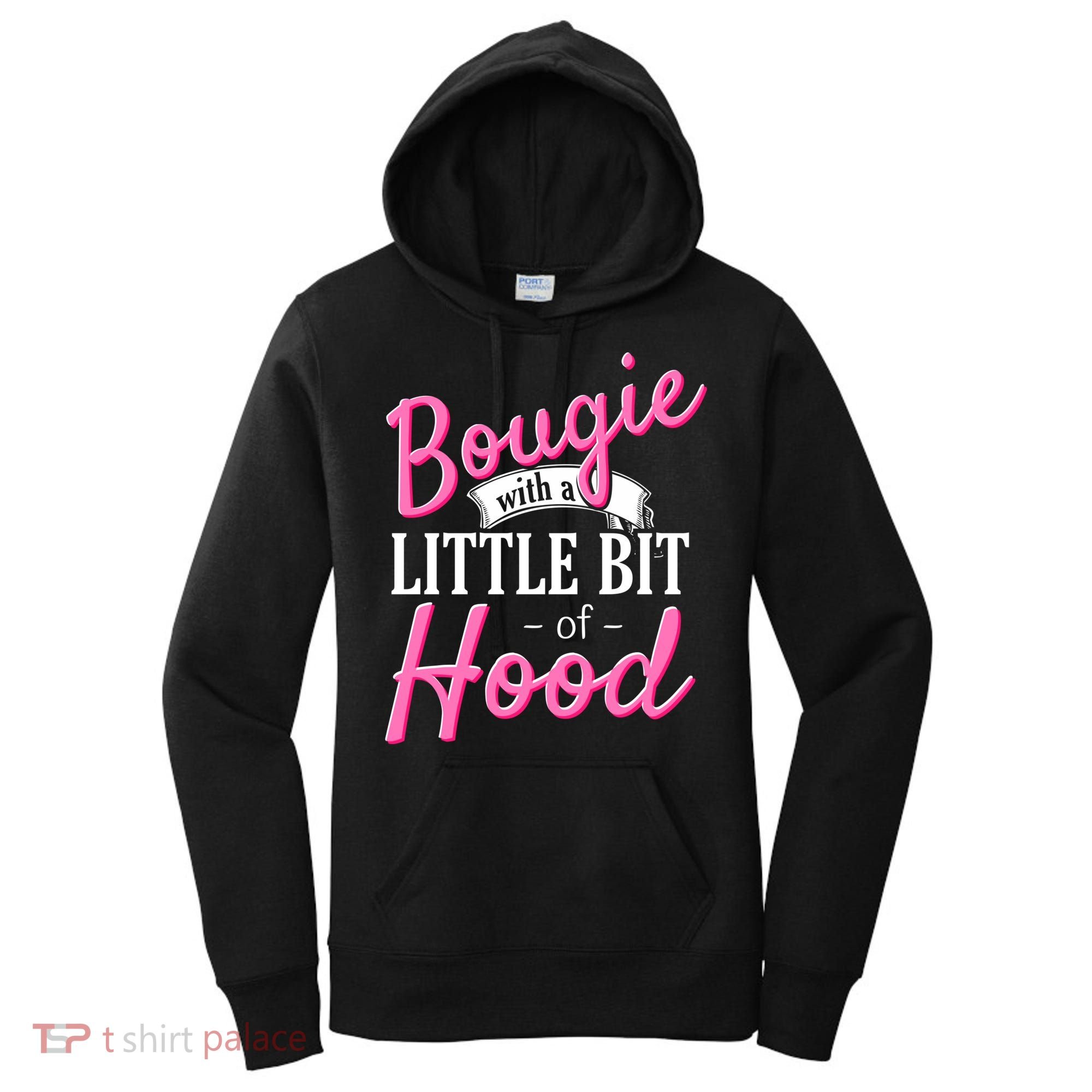 Bougie With A Little Bit Of Hood Funny Black Magic Gift Women's Hoodie