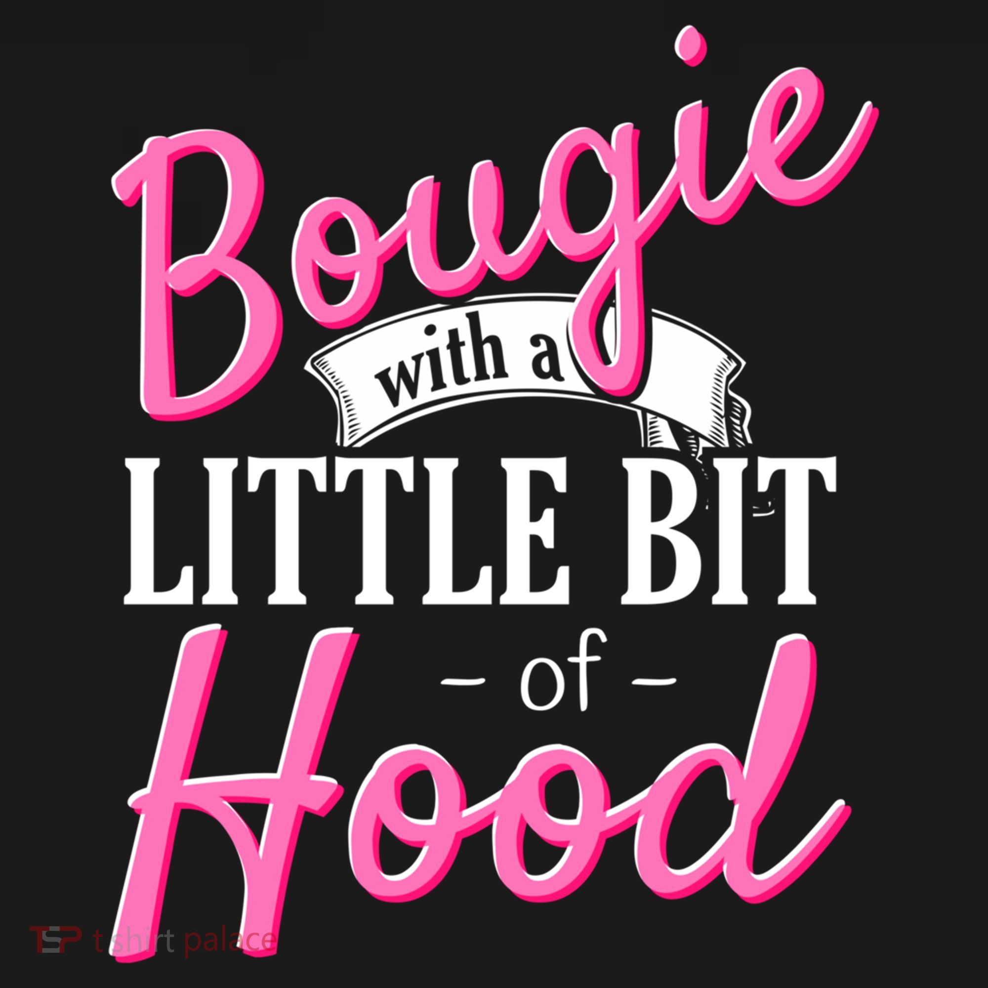 Bougie With A Little Bit Of Hood Funny Black Magic Gift Women's Hoodie