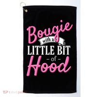 Bougie With A Little Bit Of Hood Funny Black Magic Gift Golf Towel thumb 0