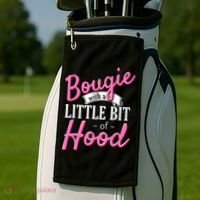 Bougie With A Little Bit Of Hood Funny Black Magic Gift Golf Towel thumb 2