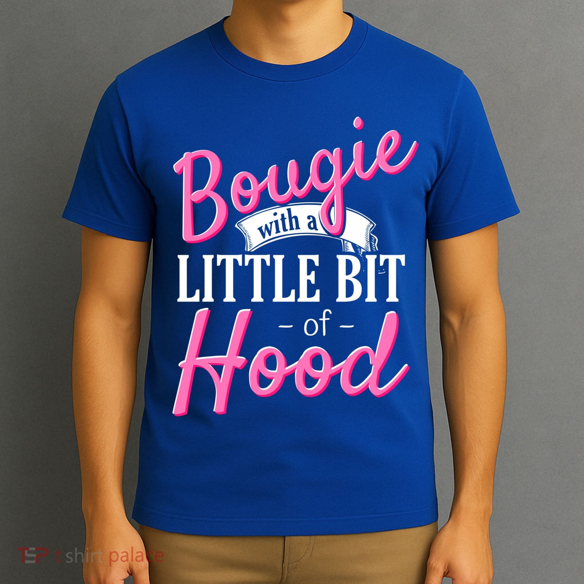 Bougie With A Little Bit Of Hood Funny Black Magic Gift T-Shirt