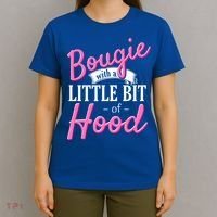 Bougie With A Little Bit Of Hood Funny Black Magic Gift T-Shirt thumb 4