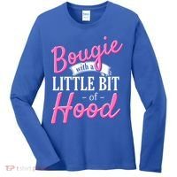 Bougie With A Little Bit Of Hood Funny Black Magic Gift Women's Long Sleeve Shirt thumb 0