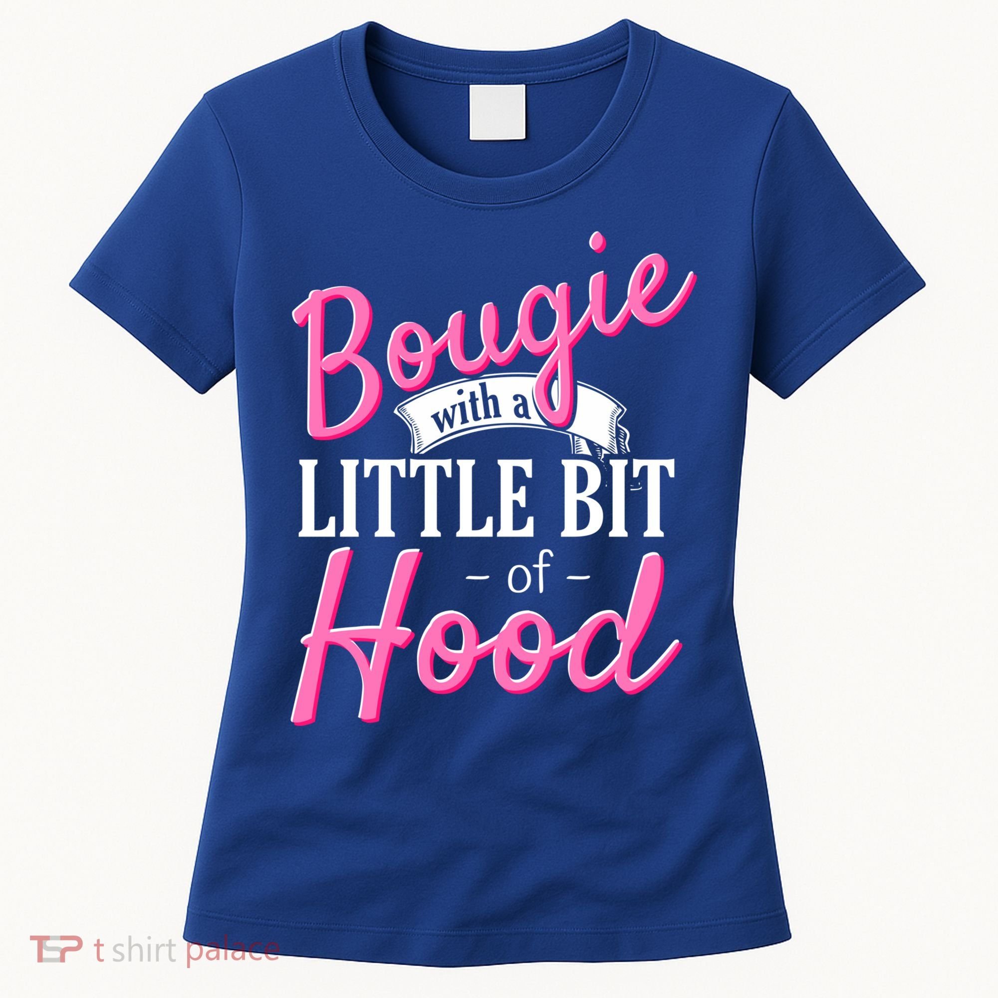 Bougie With A Little Bit Of Hood Funny Black Magic Gift Women's T-Shirt