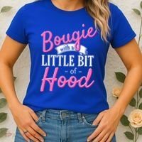 Bougie With A Little Bit Of Hood Funny Black Magic Gift Women's T-Shirt thumb 2