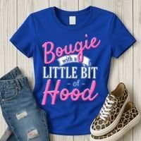 Bougie With A Little Bit Of Hood Funny Black Magic Gift Women's T-Shirt thumb 3