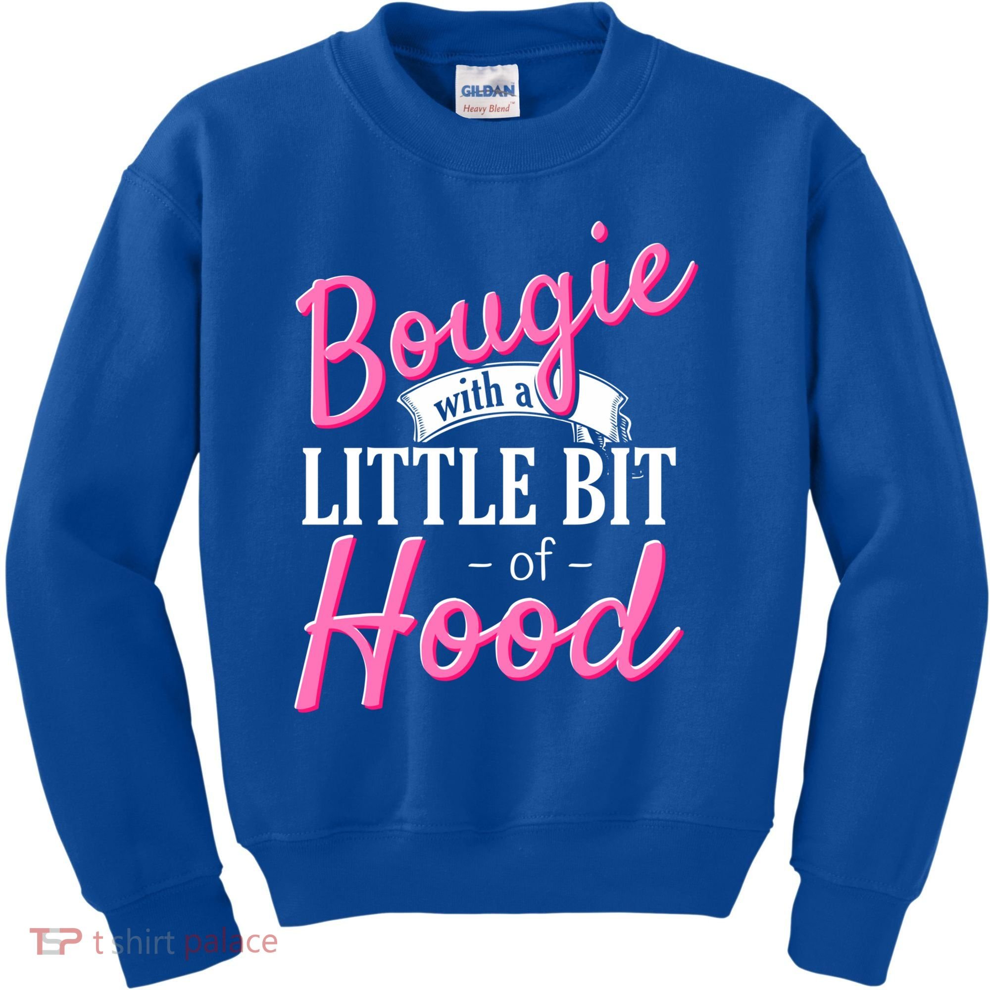 Bougie With A Little Bit Of Hood Funny Black Magic Gift Kids Sweatshirt
