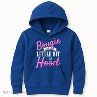 Bougie With A Little Bit Of Hood Funny Black Magic Gift Kids Hoodie thumb 0