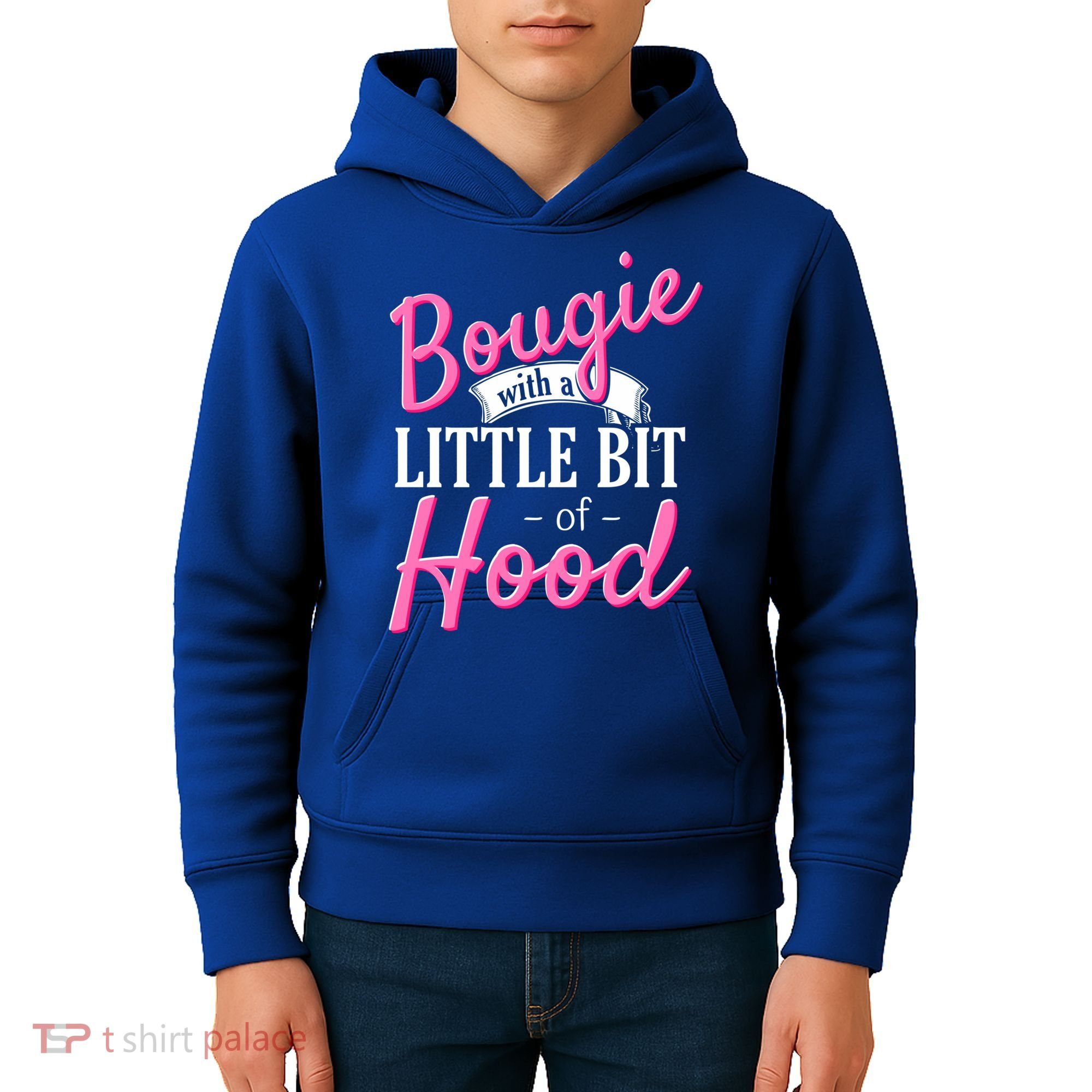 Bougie With A Little Bit Of Hood Funny Black Magic Gift Kids Hoodie