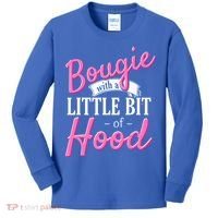 Bougie With A Little Bit Of Hood Funny Black Magic Gift Kids Long Sleeve Shirt thumb 0