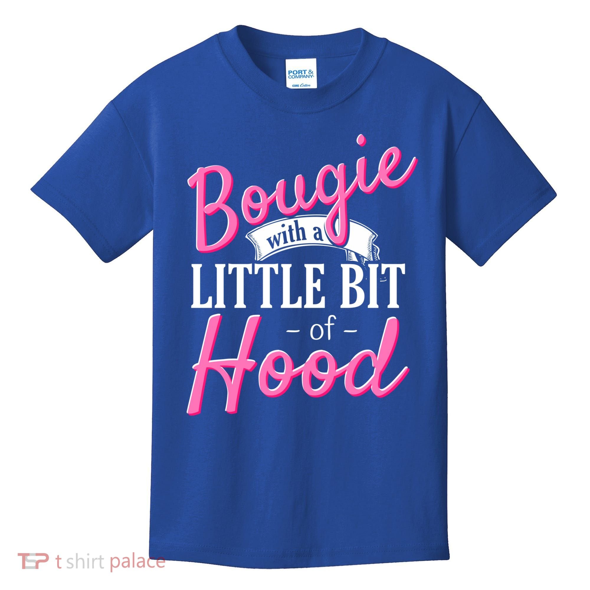 Bougie With A Little Bit Of Hood Funny Black Magic Gift Kids T-Shirt