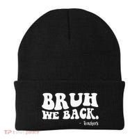 Bruh We Back Teachers Funny Beanie thumb 0