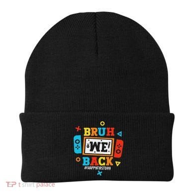 Bruh We Back To School Happy First Day Video Game Beanie