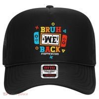 Bruh We Back To School Happy First Day Video Game Hat thumb 0