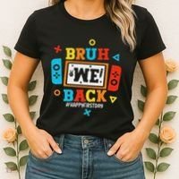 Bruh We Back To School Happy First Day Video Game Women's T-Shirt thumb 2