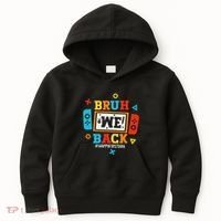 Bruh We Back To School Happy First Day Video Game Kids Hoodie thumb 0