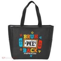 Bruh We Back To School Happy First Day Video Game Tote Bag thumb 0