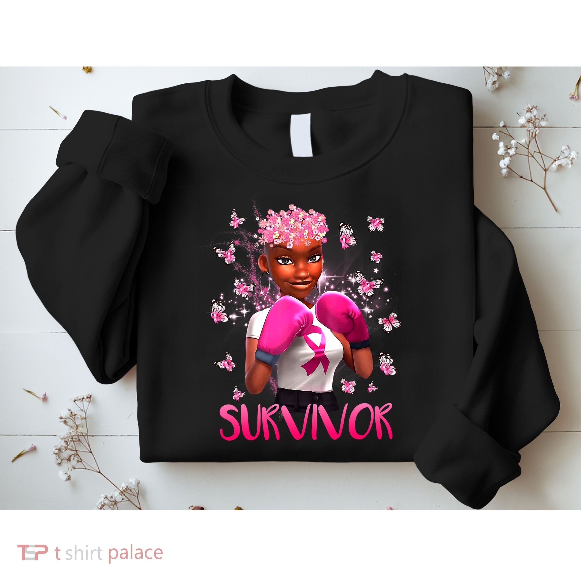 Black Women Breast Cancer Survivor Breast Cancer Awareness Sweatshirt