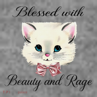 Blessed With Beauty And Rage Cute Lovely Cat Face Ribbon Toddler Hoodie thumb 2