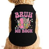 Bruh We Back First Grade Teacher Doggie Tank thumb 0