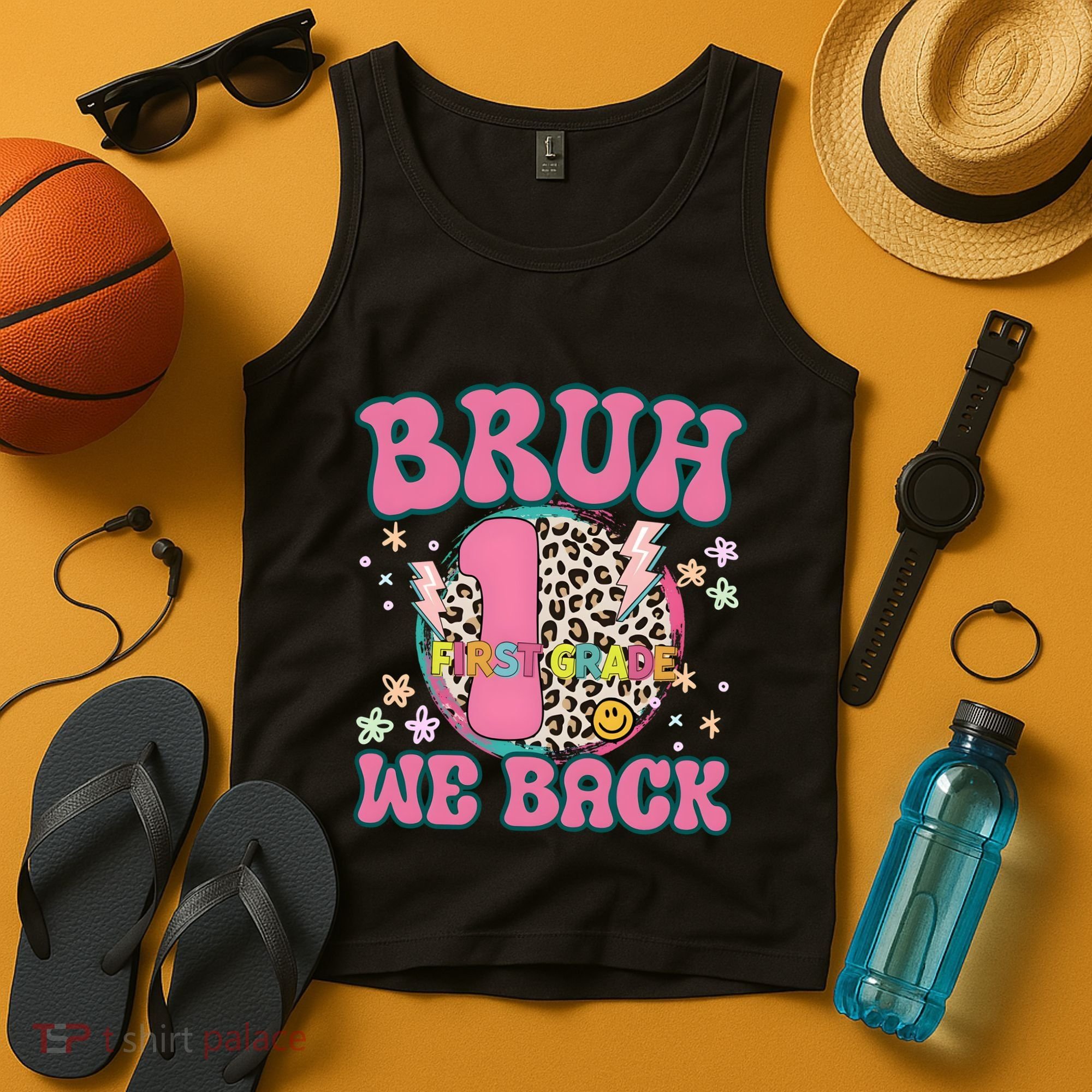 Bruh We Back First Grade Teacher Tank Top