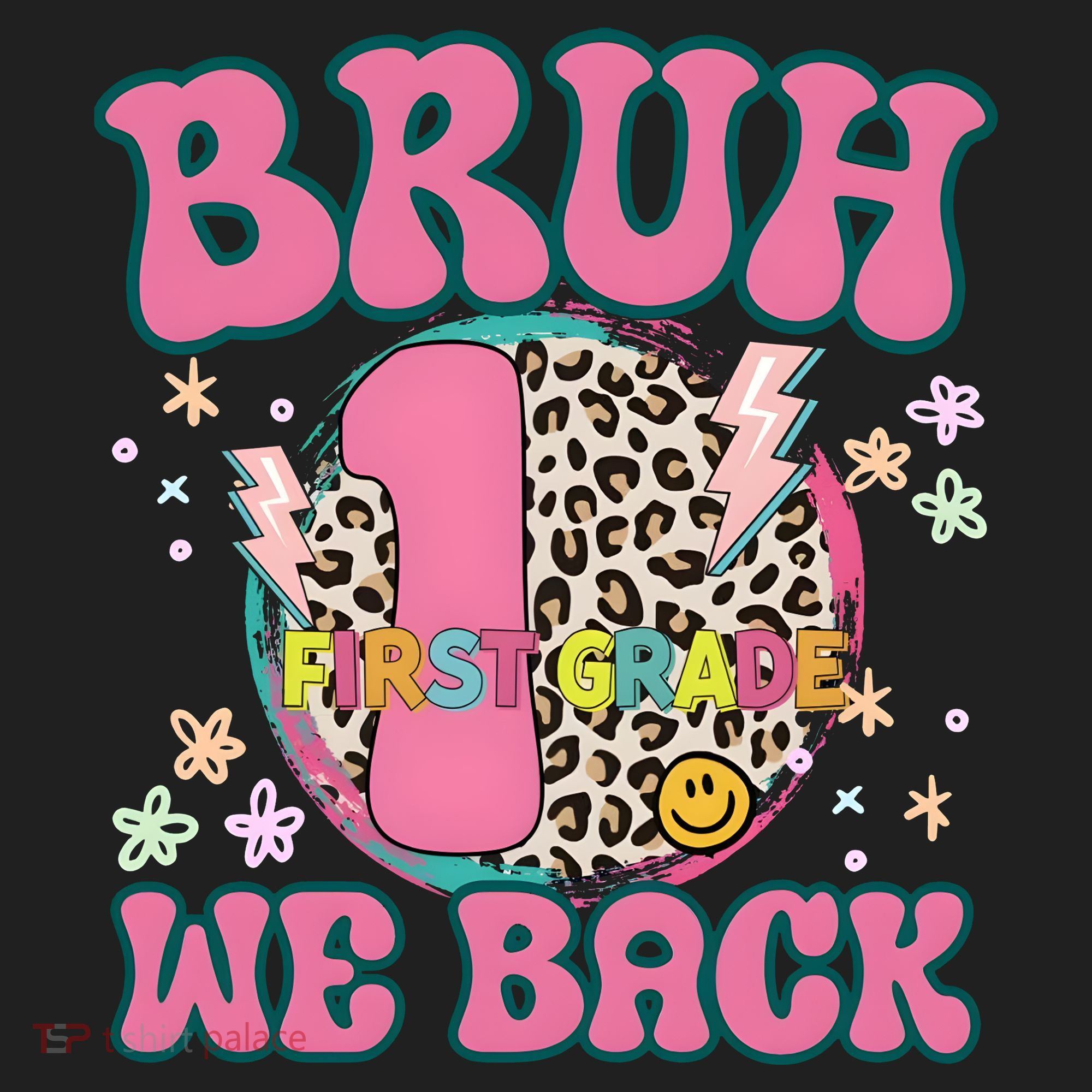 Bruh We Back First Grade Teacher Golf Towel