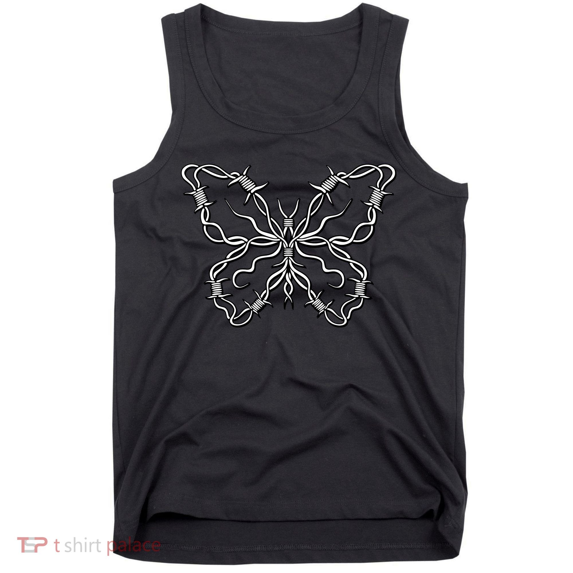 Barbed Wire Butterfly Tank Top