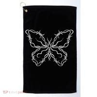 Barbed Wire Butterfly Golf Towel thumb 0