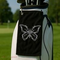 Barbed Wire Butterfly Golf Towel thumb 2