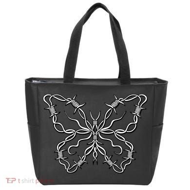 Barbed Wire Butterfly Tote Bag